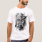 Geometric_Africa_Mask_Art Tシャツ (正面)