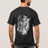 Geometric_African_Mask_Art.W Tシャツ (裏面)