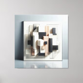 Geometric Architectural Layers キャンバスプリント (正面)