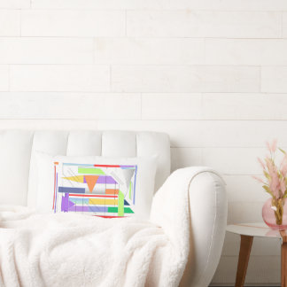 "Geometric Artプリントプレミアム24" x 36"ウォールアート ランバークッション