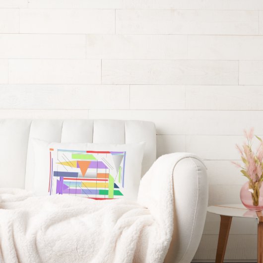 "Geometric Artプリントプレミアム24" x 36"ウォールアート ランバークッション (ソファ)
