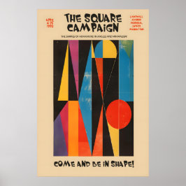 Geometric Art Poster Colorful Abstract Exhibition ポスター