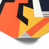 Geometric Art with Bold Contrasting Colors  ポスター (角)