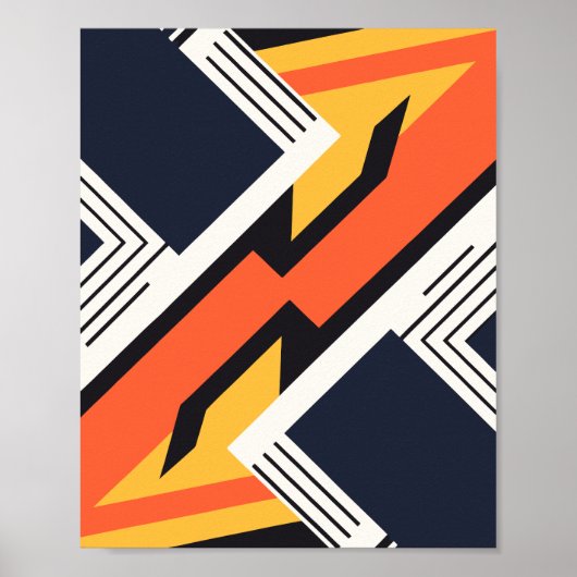 Geometric Art with Bold Contrasting Colors  ポスター (正面)