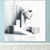 Geometric Ascending Profil キャンバスプリント (インサイチュ (ウッドフロア))