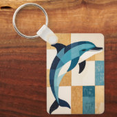 Geometric Azure Leap キーホルダー (正面)