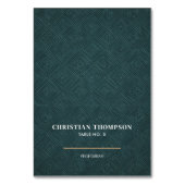 Geometric Background Modern Wedding Place Card テーブルナンバー (正面)