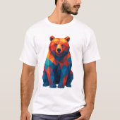 Geometric bear design T-Shirt Tシャツ (正面)