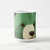 Geometric Bear Head Low Poly コーヒーマグカップ (中央)