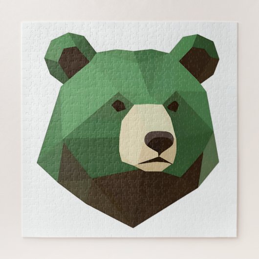 Geometric Bear Head Low Poly ジグソーパズル (縦)