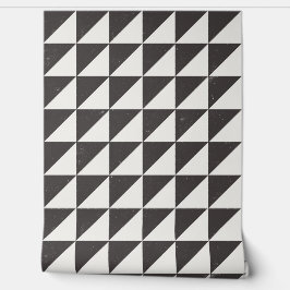 Geometric Black And Off-White Triangles Wallpaper 壁紙