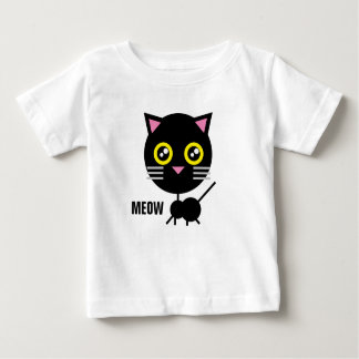 Geometric Black Cat ベビーTシャツ
