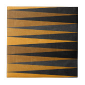 Geometric Black Yellow タイル (正面)