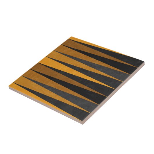 Geometric Black Yellow タイル (側面)