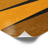 Geometric Black Yellow ポスター (コーナー)