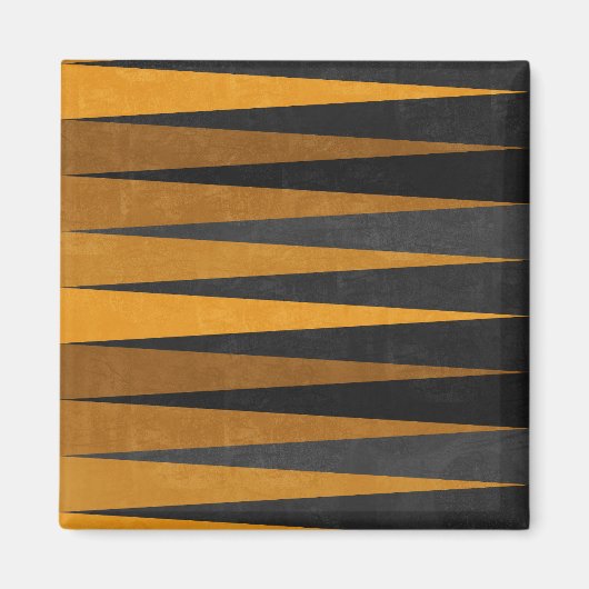 Geometric Black Yellow マグネット (正面)