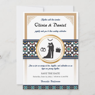 Geometric Bliss Wedding Invitation 招待状