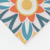 Geometric Bloom フリースブランケット (角)