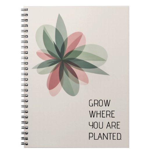 Geometric Bloom Modern Cover Art ノートブック (正面)