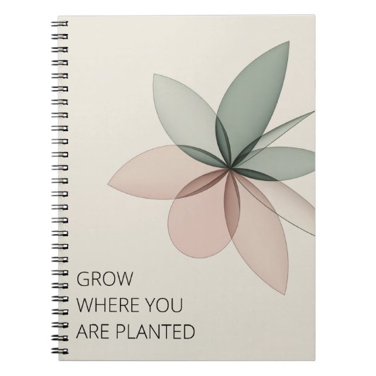 Geometric Bloom Modern Cover Art ノートブック (正面)