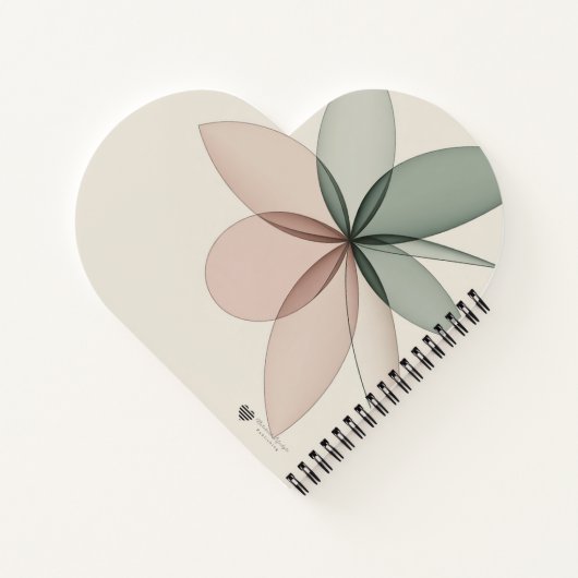 Geometric Bloom Modern Cover Art ノートブック (裏面)