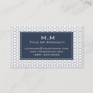 Geometric blue and white light 名刺