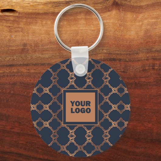 Geometric Blue Companyロゴ キーホルダー (裏面)