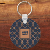 Geometric Blue Companyロゴ キーホルダー (正面)