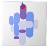 GeoMetric Blue Pattern タイル (正面)