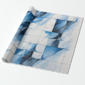 Geometric Blue Wrapping Paper ラッピングペーパー (アンロールド)