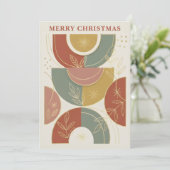 Geometric Boho Christmas シーズンカード (スタンド正面)