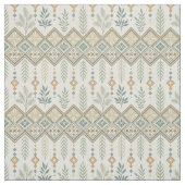 Geometric Botanical Folk Art Seamless Pattern ファブリック (見本)
