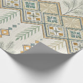 Geometric Botanical Folk Art Seamless Pattern ラッピングペーパー (角)