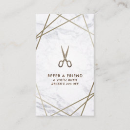 Geometric BrownShers Marble Hair Refer Vertical（ジオ 名刺