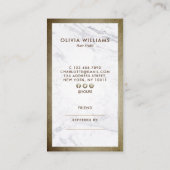 Geometric BrownShers Marble Hair Refer Vertical(ジオ 名刺 (裏面)