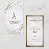 Geometric BrownShers Marble Hair Refer Vertical(ジオ 名刺 (正面/裏面)