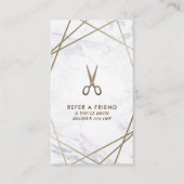 Geometric BrownShers Marble Hair Refer Vertical（ジオ 名刺 (正面)