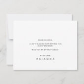 Geometric Burgundy Bridesmaid Proposal Noteカード ノートカード (裏面)