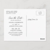 Geometric Burgundy Redフローラ日付の保存 ポストカード (裏面)