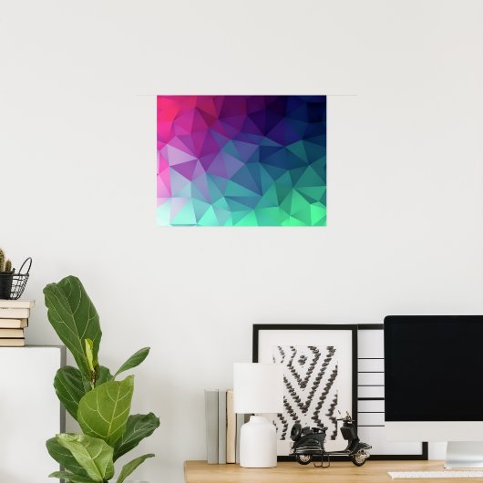 Geometric Burst Poster ポスター (ホームオフィス)