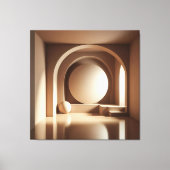 Geometric Calm – Minimalist Architecture キャンバスプリント (正面)