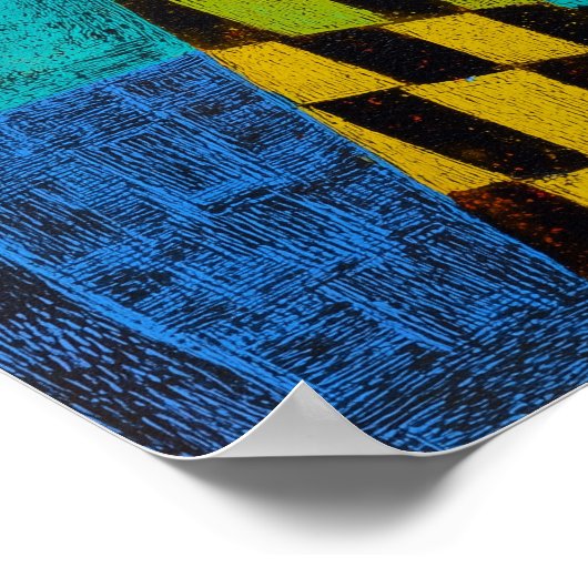 Geometric Cats – Bold, Bright and Playful ポスター (角)