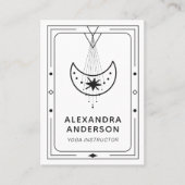 Geometric Celestial Crescent Moon Yoga Instructor  名刺 (正面)
