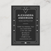 Geometric Celestial Crescent Moon Yoga Instructor  名刺 (裏面)