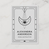 Geometric Celestial Crescent Moon Yoga Instructor  名刺 (正面)