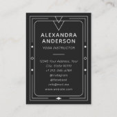 Geometric Celestial Crescent Moon Yoga Instructor  名刺 (裏面)