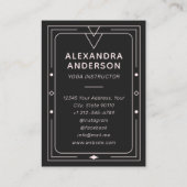 Geometric Celestial Crescent Moon Yoga Instructor  名刺 (裏面)