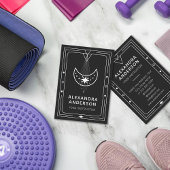 Geometric Celestial Crescent Moon Yoga Instructor  名刺