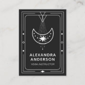 Geometric Celestial Crescent Moon Yoga Instructor  名刺 (正面)