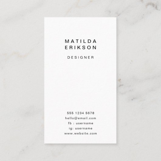 Geometric Chevron | Minimalist Modern Stylish 名刺 (裏面)